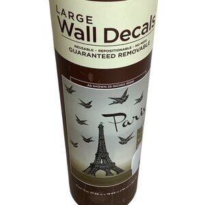 Large‎ Paris Eiffel Tower Wall Decals Reusable & Removable For Home Decor NEW